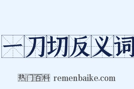 一刀切反义词是什么意思的图片